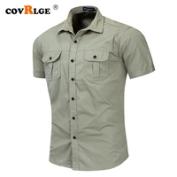 fredd marshall new mens military shirt men short sleeve cargo shirts 100 cotton casual solid male pocket work shirt mcs093