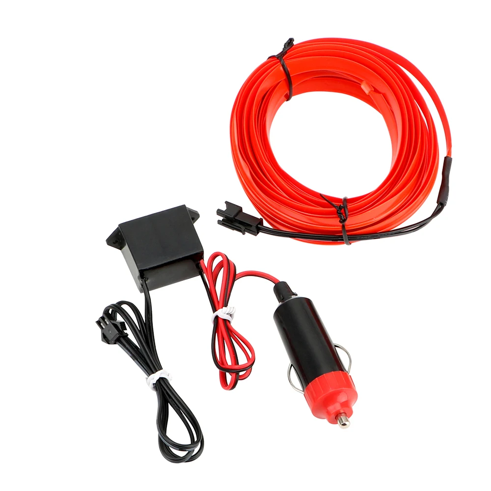 

YOSOLO LED Car Decorative Lamp Light Strips Auto Lamps 5m Flexible Neon EL Wire 12V Cold lights Car styling