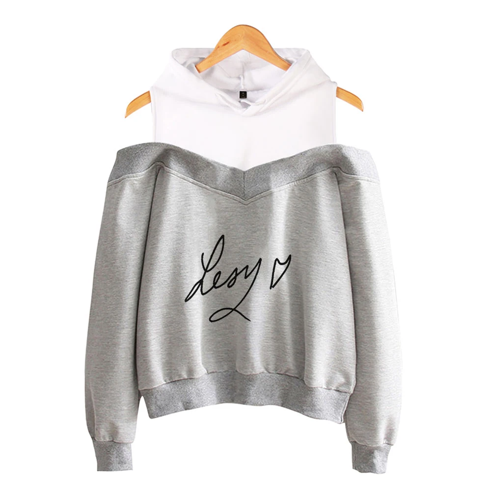 

WAWNI Jesy Nelson Off Shoulder Hoodies Sweatshirt Loose Sexy Women Casual Pullover Autumn Loose Hoodie Sweatshirt 2020 New