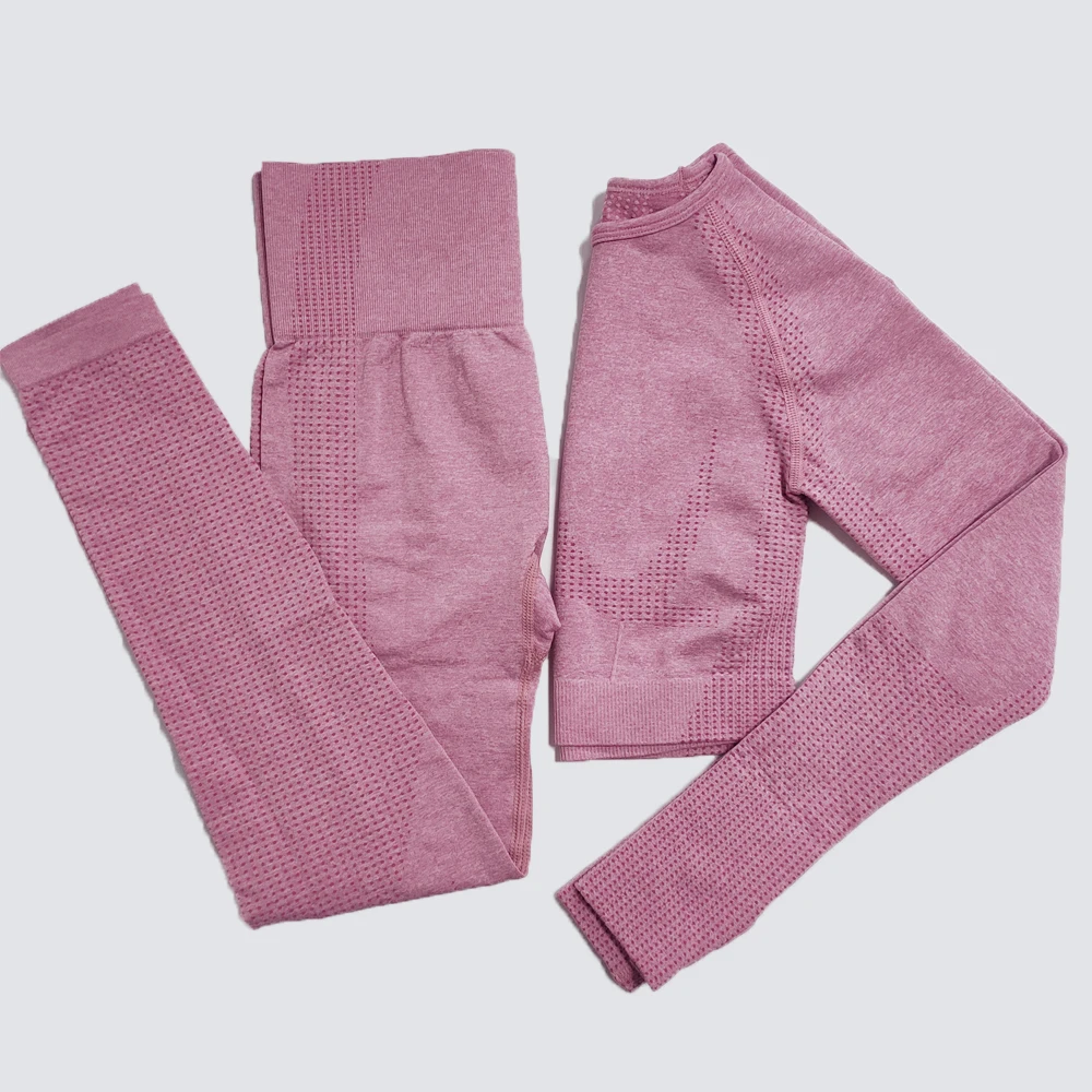 Женский бесшовный комплект для йоги спортивные костюмы фитнеса одежда