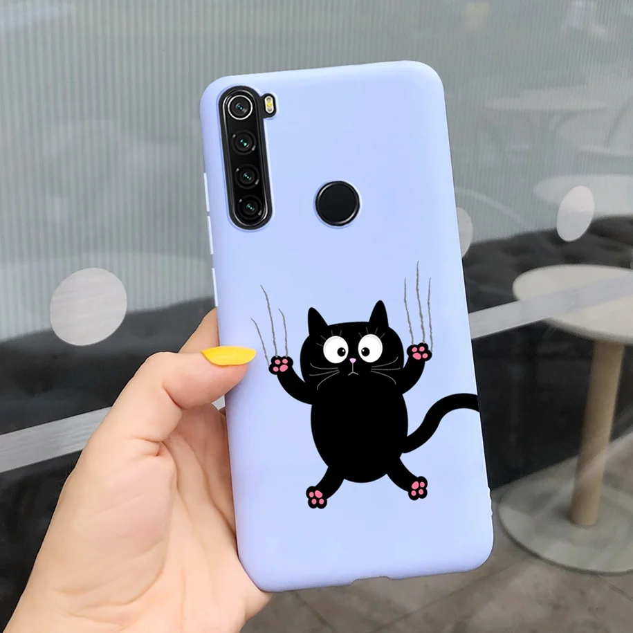 xiaomi leather case color Redmi Note 8 Ốp Lưng Điện Thoại Dễ Thương Mèo Hoạt Hình Ốp Lưng Dành Cho Xiaomi Redmi Note 8 Pro Trường Hợp Note8 8 T 8Pro 8 T Silicone Mềm Coque xiaomi leather case chain