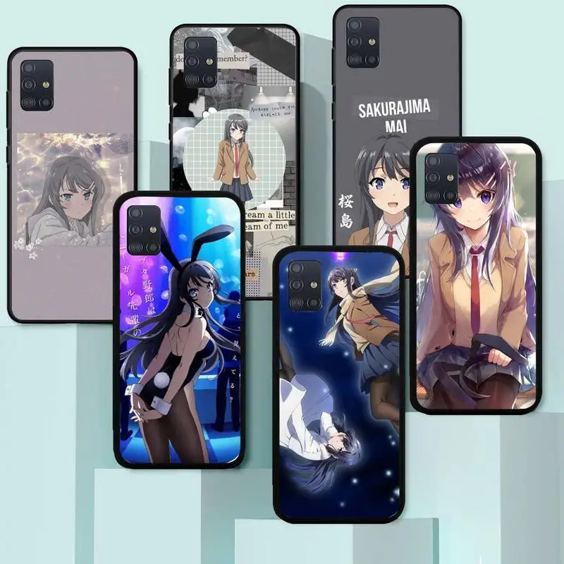 

Anime Mai Sakurajima Phone Case TPU For Samsung S6 S7 S8 S9 S10 plus S20 S21 S30ultrs Fundas Cover