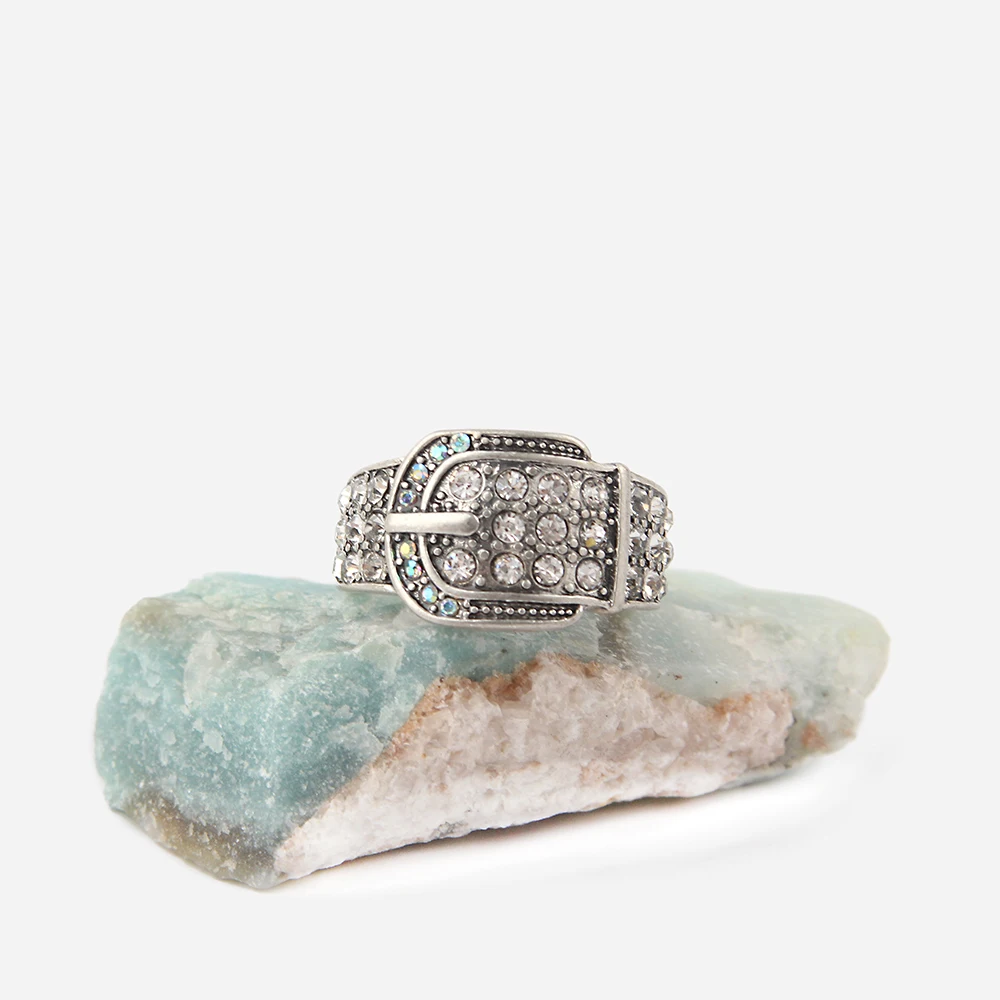 Антипосеребренное кольцо эффект AB стекло камень индивидуальность последние