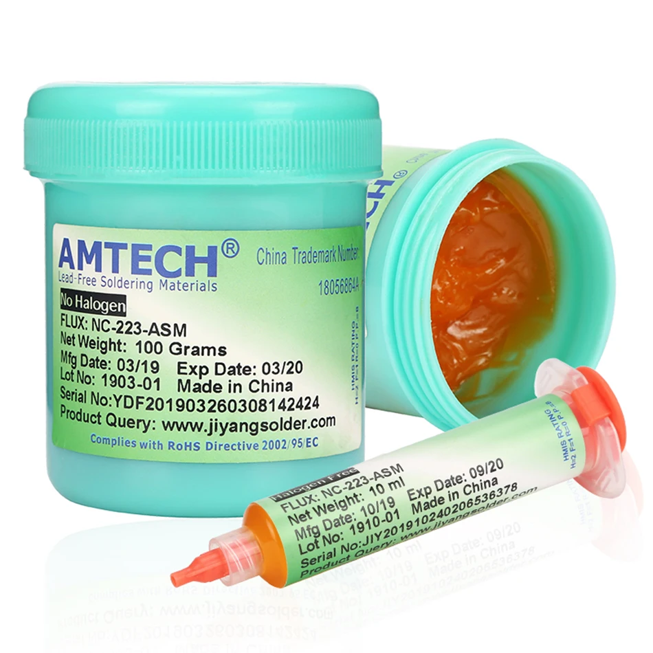 100% Оригинальный AMTECH NC-223-ASM BGA PCB нечистое паяльной пасты сварки передовых