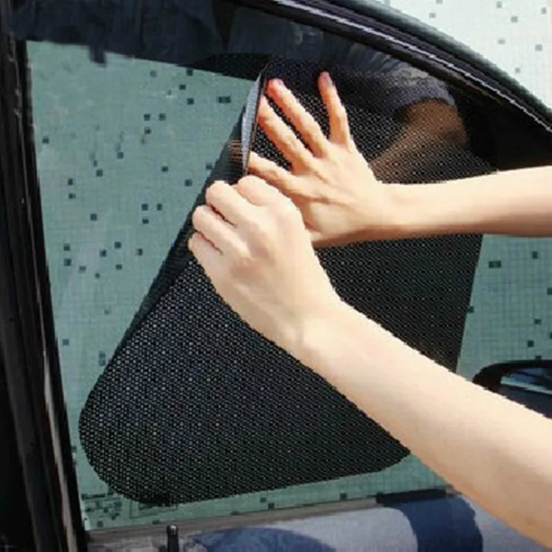 

Wholesale High Quality 2PCS Car Side Window Protection Static Cling Sun Block Sunshade Cover Shield Screen Visor Black 42x38cm