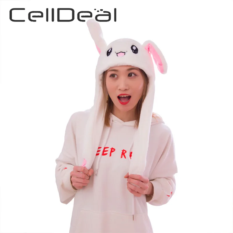 Светильник шапка с заячьими ушами плюшевый механизм милая Кепка легко