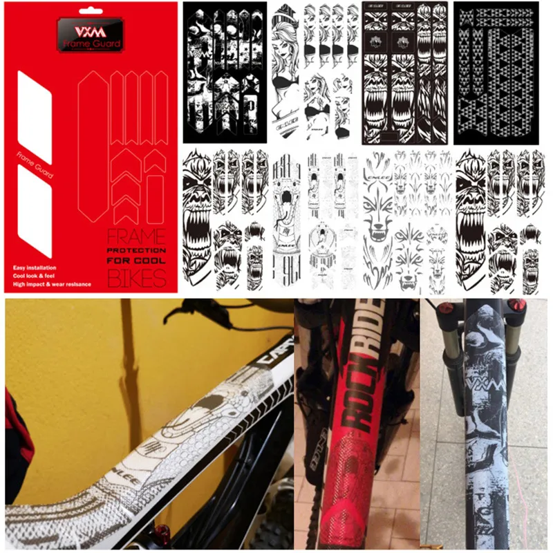 

MTB Mountain Bike Scratch Resistant Frame Protector Removable Sticker Road Bike Paster