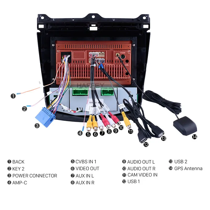 Автомагнитола Harfey с сенсорным HD экраном 9 1 дюйма Android 10 для Honda Accord 7 2003 2007 GPS Bluetooth
