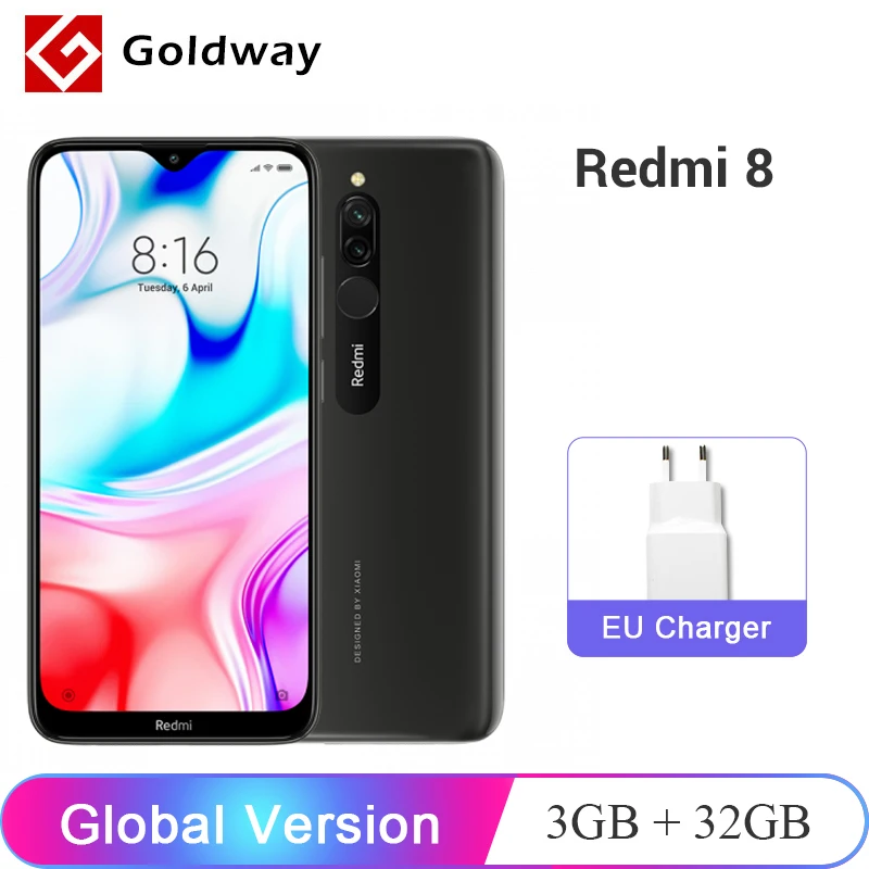 Глобальная версия Xiaomi Redmi 8 3 Гб оперативной памяти 32 встроенной Смартфон Snapdragon 439