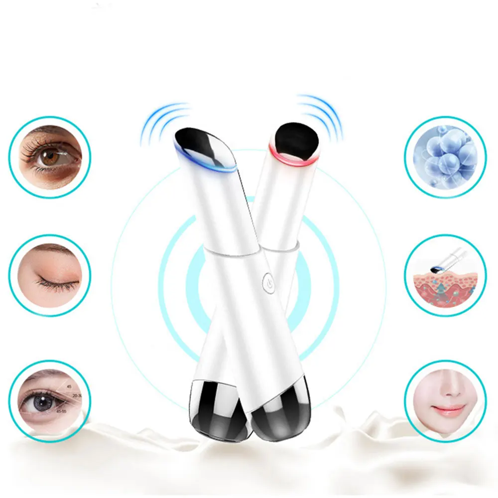Eye Instrument Beauty Massager Iontophoresis Red Blue Light Vibration To Fine Lines Black Professional Equipment on переводится на русский язык как: Массажер красно-синим светом и вибрацией для красоты глаз с ионтофорезом для разглаживания морщин черного