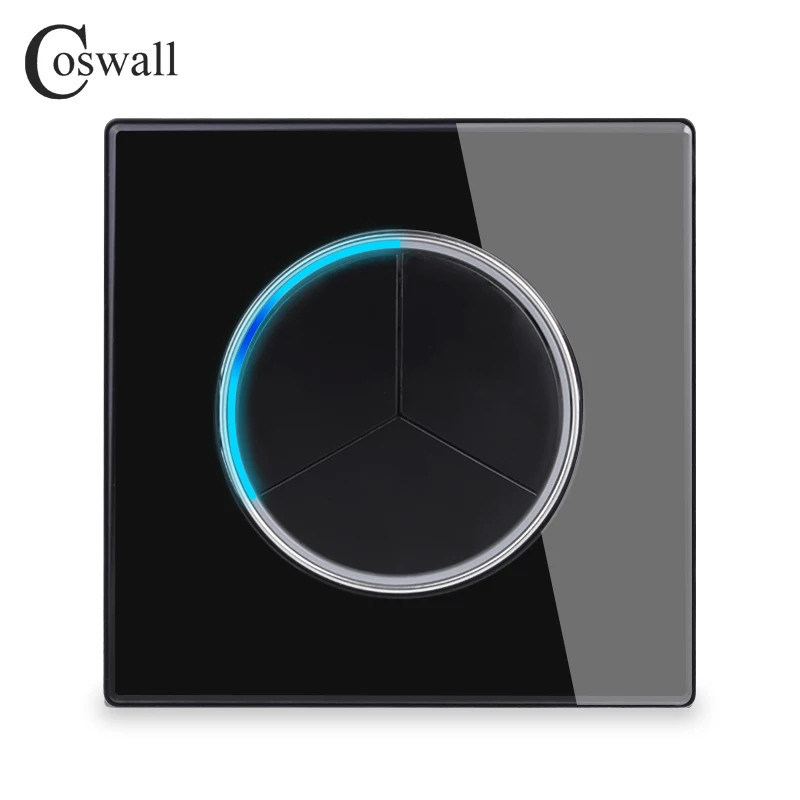 COSWALL 1/2/3/4 Gang 1/2 Way On / Off настенный выключатель света с большой диафрагмой