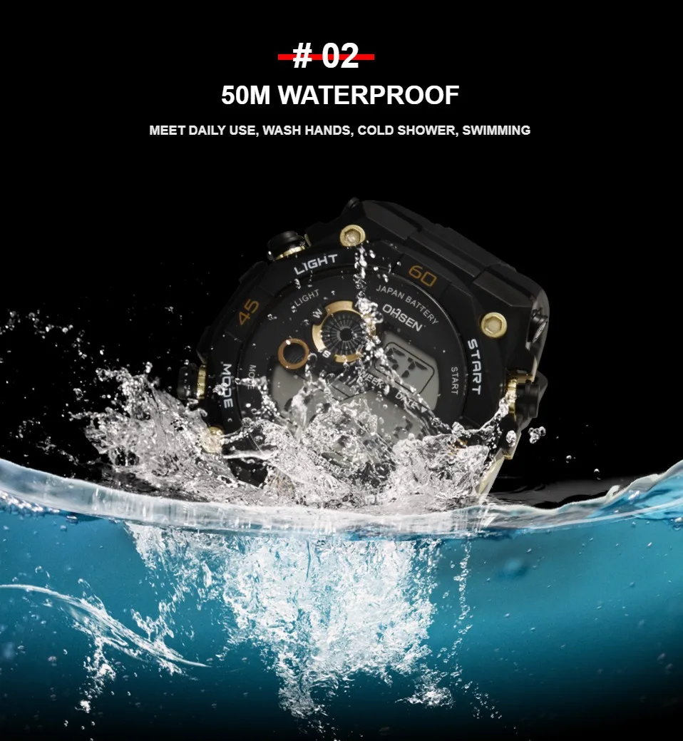 Часы наручные мужские светодиодные цифровые модные электронные