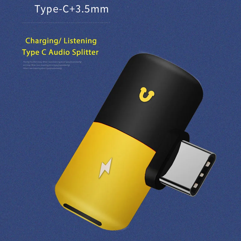 Адаптер для наушников 2 в 1 симпатичная капсула Тип c otg usb к type c|Переходники и