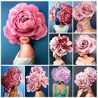 алмазная мозаика алмазная вышивка декор для дома вышивка крестом наборы декор Алмазная вышивка, Женская фотография, Набор для вышивки крестиком, Цветочная мозаика, картина, настенные наклейки, украшение для дома