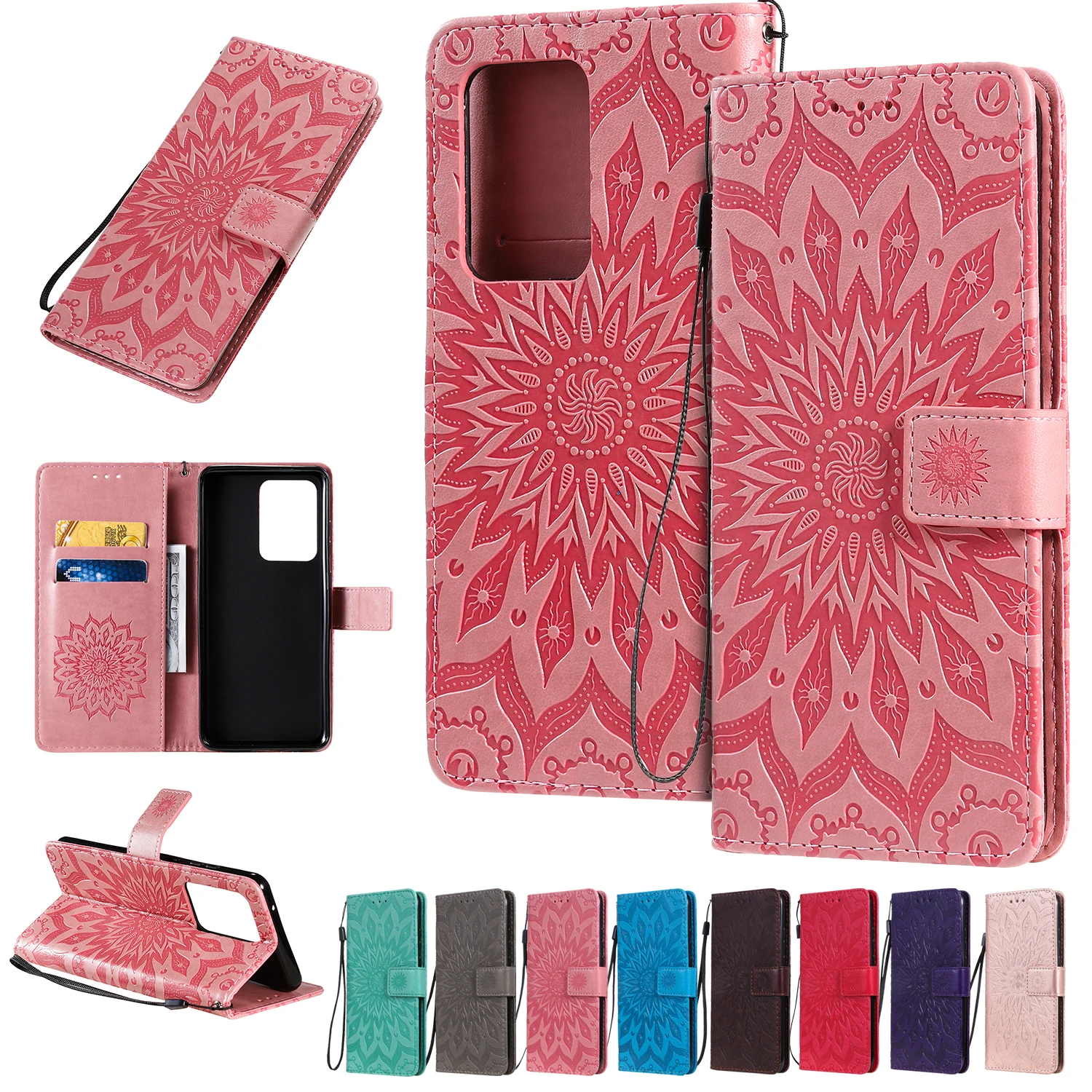 Кожаный чехол Sun для Samsung Galaxy S20 Ultra S10 Plus S10E J2 Core A2 A10 A20 A30 A40 A50 A60 A70 A80 A90 A10S A20S A30S