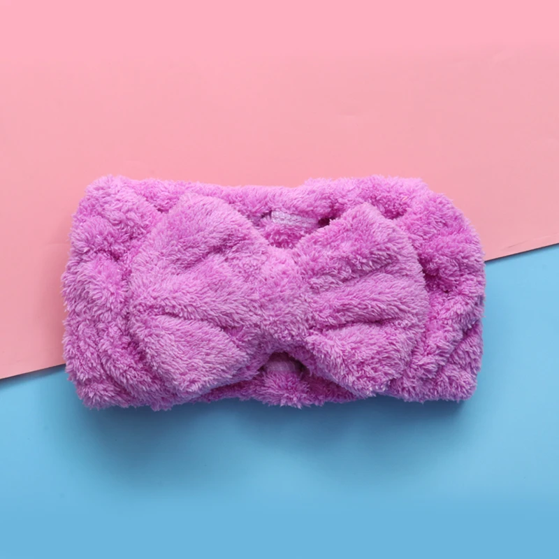 purple Моющий эластичный ободок для головы шарф для лица наращивание ресниц Мягкая лента для волос держатель для ванной спа прекрасные аксессуары для макияжа - Цвет: purple