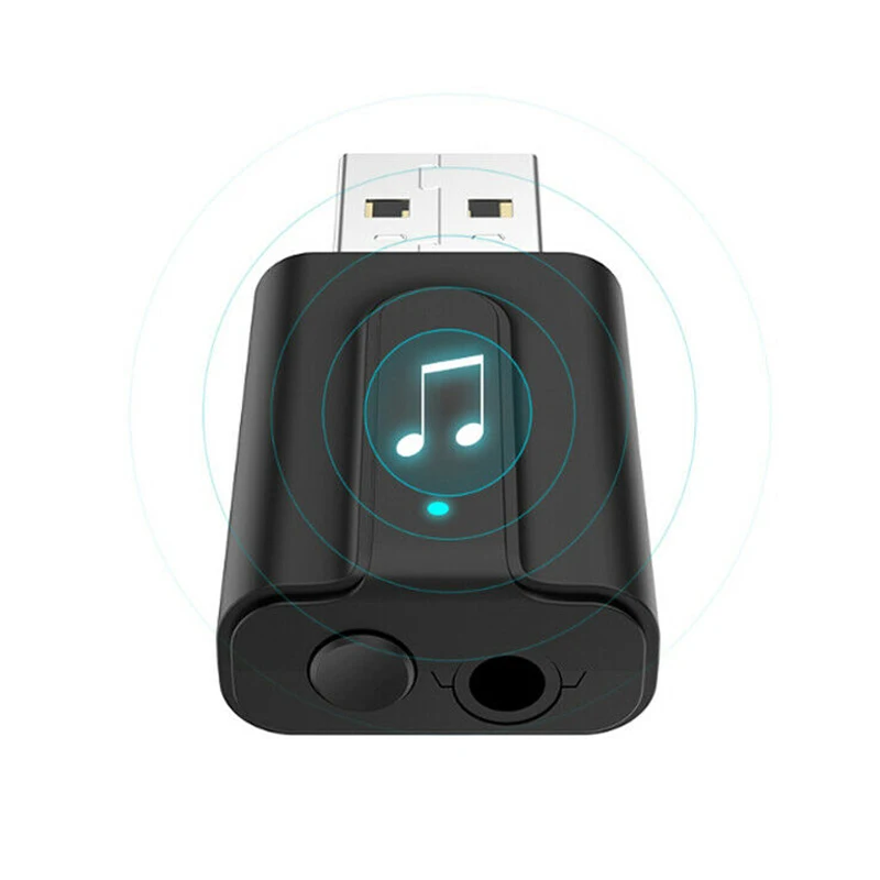 2 в 1 USB Bluetooth V5.0 приемник передатчик автомобиля беспроводной аудио AUX адаптер JR