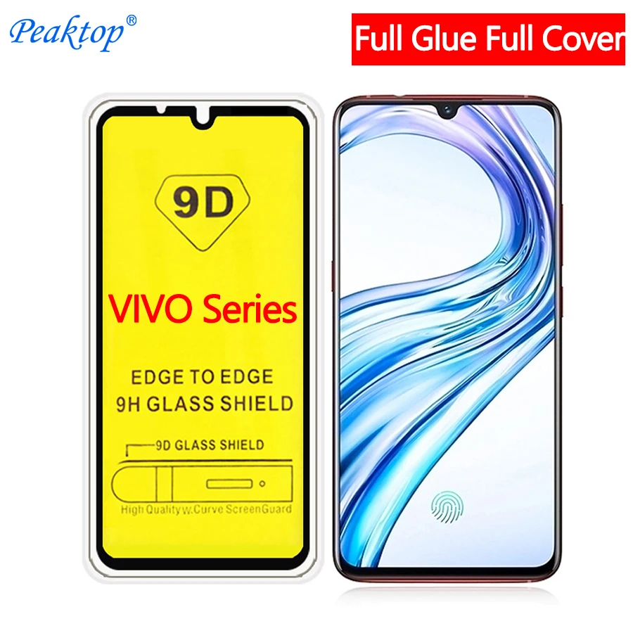 Закаленное стекло с полным покрытием для VIVO V11 Pro V11i V9 Youth Y85 Y97 Y83 Y91 X21 X23 Nex полная
