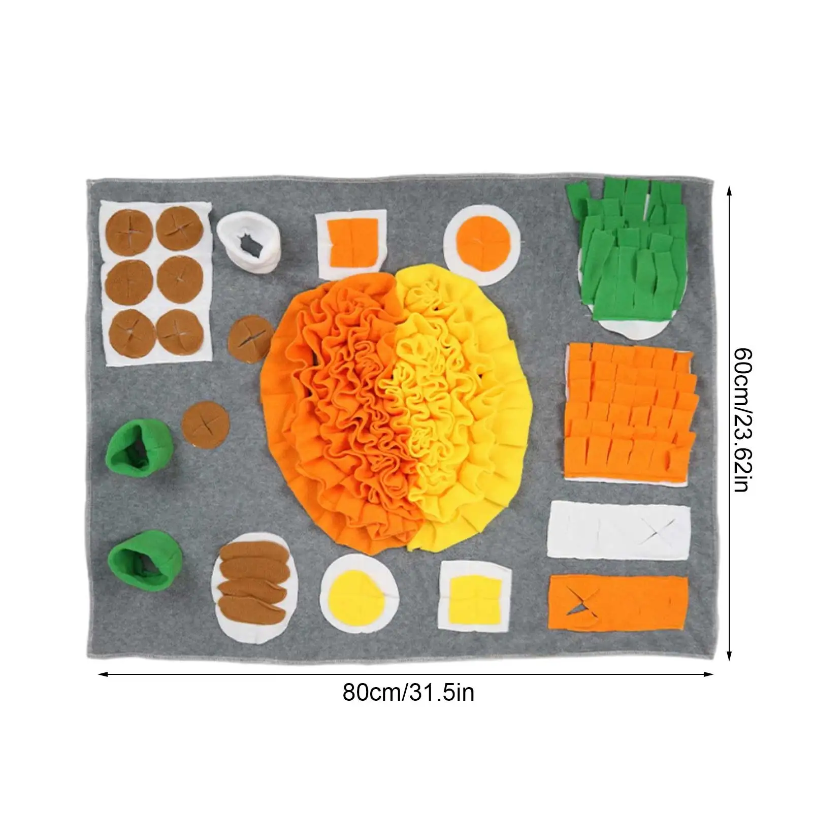 

Dog Sniffing Mat Reduce Boredom Puzzle Toy Foraging Feeding Mat Easy To Clean And Store Suitable For Indoor And Travel