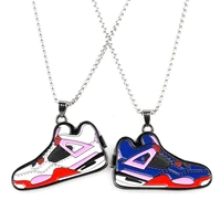 sneakers keychain keyring sports shoes decorative pendant double sided lanyard metal keychain