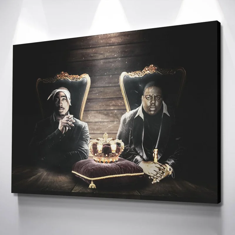 Модная Настенная картина со звездами в стиле рэп 2PAC Biggie маленький Wu-Tang NWA хип-хоп