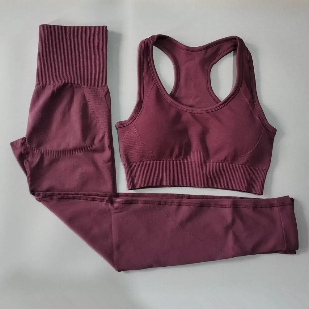 2 шт./комплект женские бесшовные леггинсы с высокой талией | Спорт и развлечения