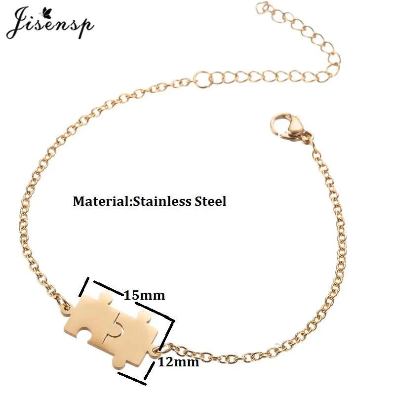 Женские богемные браслеты Jisensp из нержавеющей стали с шармами модный браслет