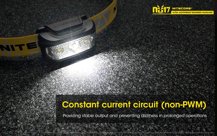 Nitecore NU17 ультра легкий налобный фонарь с зарядкой от USB белый+ CRI+ красный светодиодный водонепроницаемый налобный фонарь с батареей