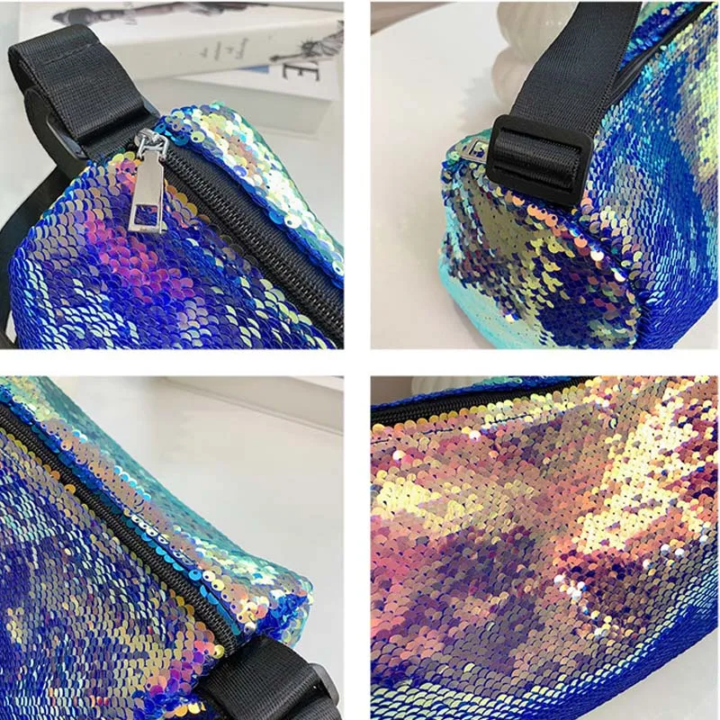 

2021 Trend Wild Colorful Sequin Women Shoulder Bags Shiny Fashion Summer Beach Travel Crossbody Bag High Capacity Handbags Party