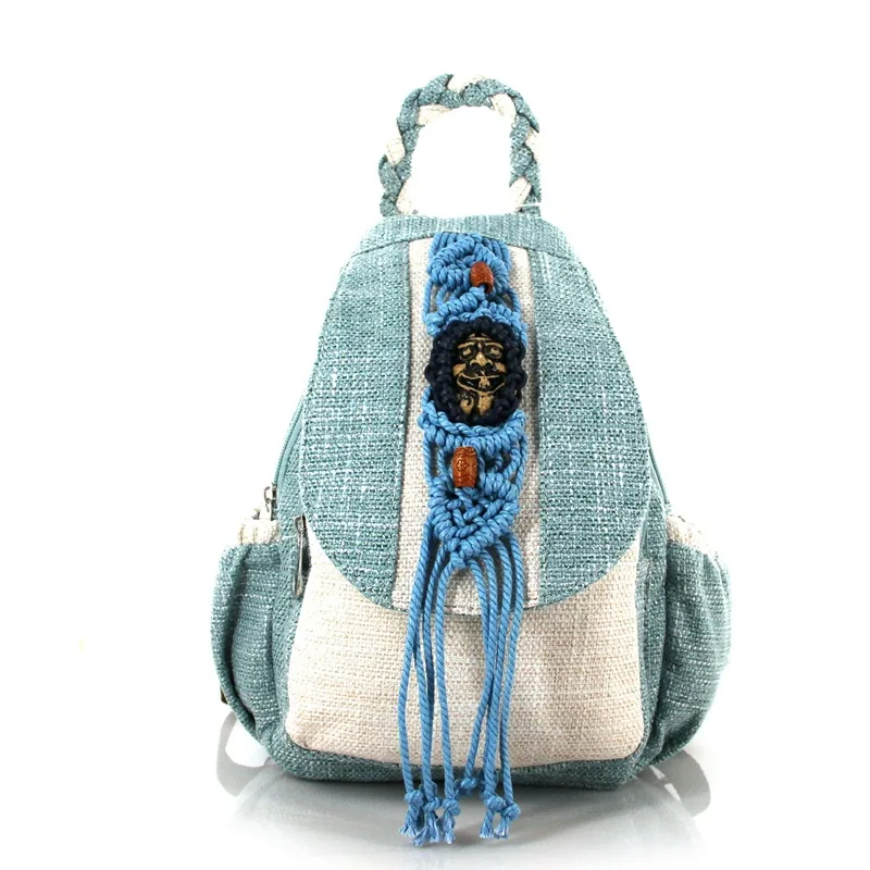 

Cotton Linen Patchwork Ethnic Customs Women's Bags Kids Handmade Backpacks Satchel Book Pouches Bolsas Feminina Bolsos for Girls