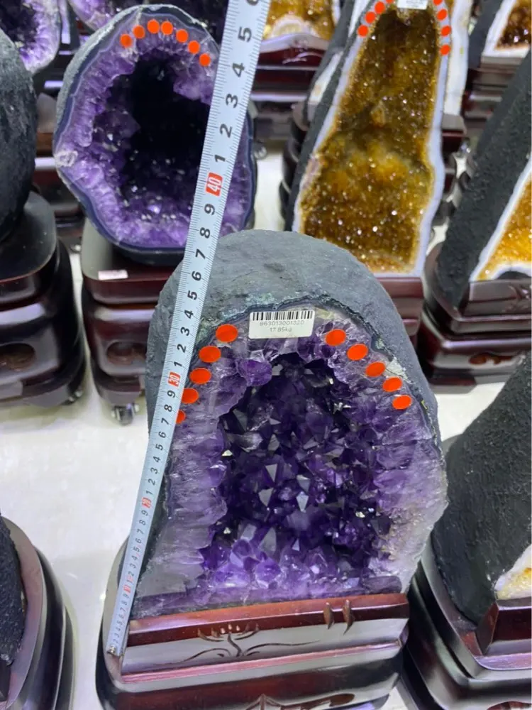 

New Goods [17.95 kg ] top amethyst hole, hole-type good, particles shiny purple color, town house evil, attract treasure into