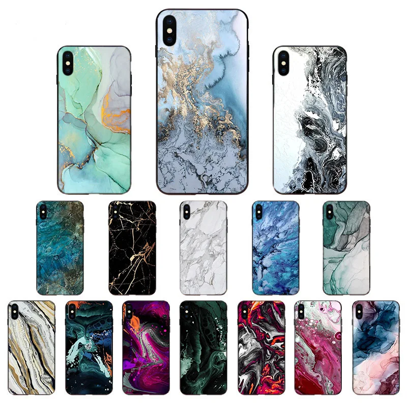 

Soft cover 11 pro max Marble Texture phone case for iphone SE2020 X XS XR Coque 6s 6 7 8 plus 5 5S 10 TPU Unique luxury shell