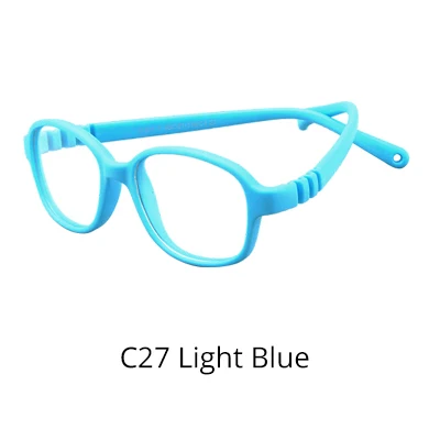 Light Blue Солнцезащитные очки для детей, анти-синий светильник, блокировка, детские очки для девочек, оптическая оправа, прозрачные линзы, UV400, антибликовый фильтр, 0-4 - Цвет линз: Light Blue