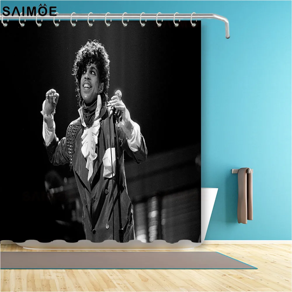 Модная занавеска для ванной комнаты принц музыкальный певец Водонепроницаемая