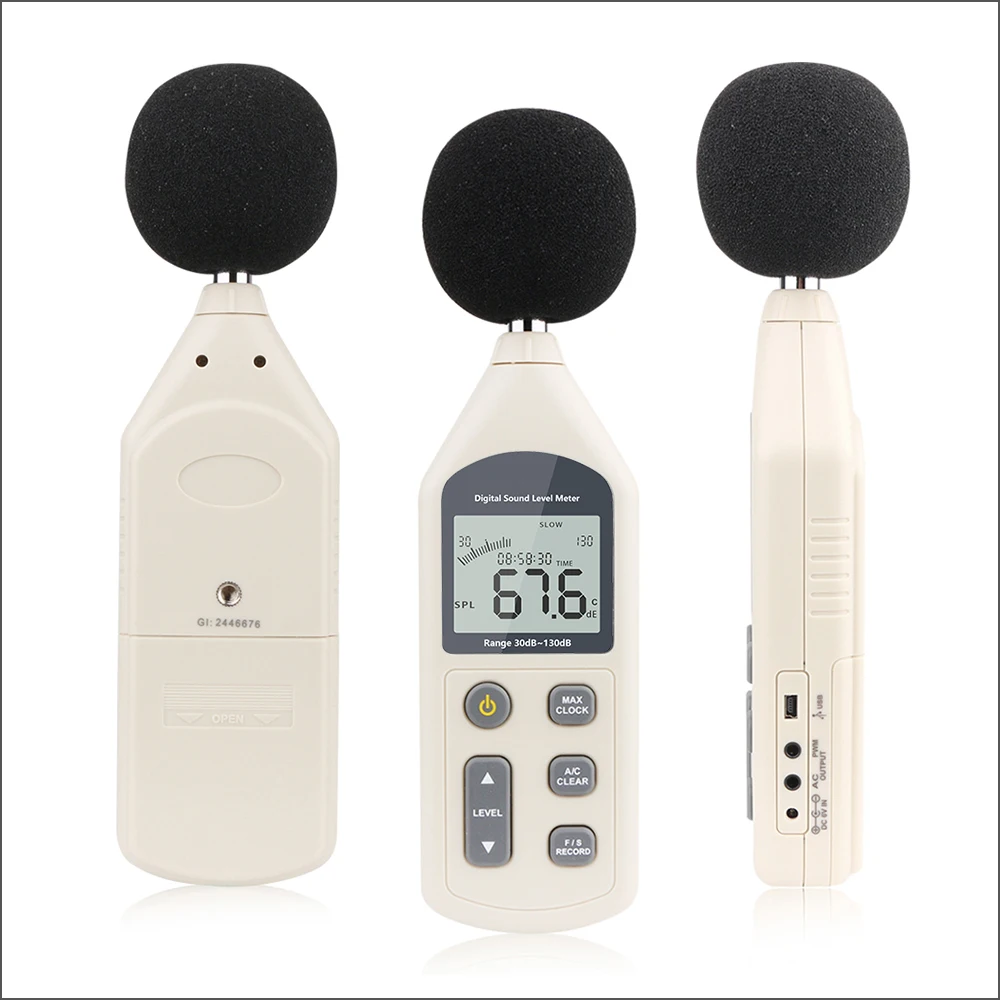 RZ Sound Level Meter Digital Decibel Audio Noise Tester GM1356 30-130dB 