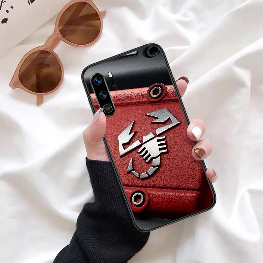

abarthy Phone Case For Huawei P Mate Smart 10 20 30 40 Lite Z 2019 Pro black Hoesjes Fashion Cell Painting Coque 3D Back Trend