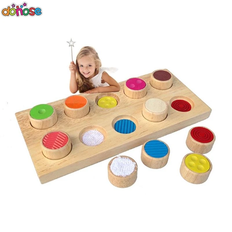 Montessori детские игрушки деревянные блоки Форма Объединенная доска памяти ощущение