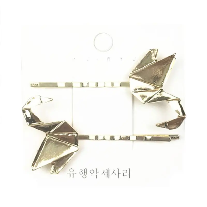 2Pcs/Pair Women Metal Alloy Gold Hair Clips Leaf Star Scissors One Word Hairpins Imitation Pearl Beaded Styling Accessories | Красота и