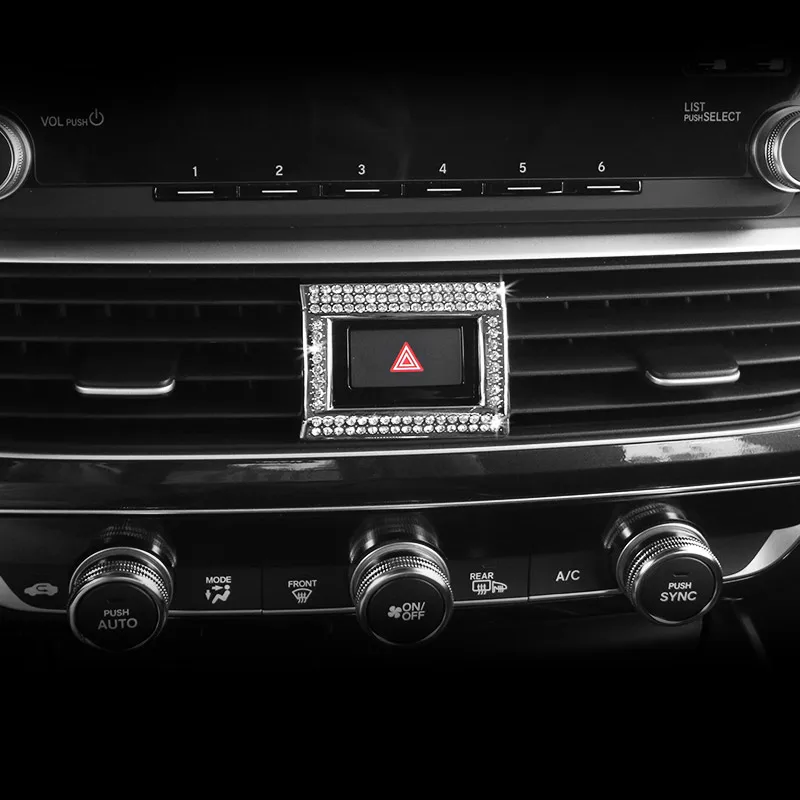 

For Accord 10th 2018 2019 2020 Car interior accessories Interior decoration stickers With diamond sticker Silver style