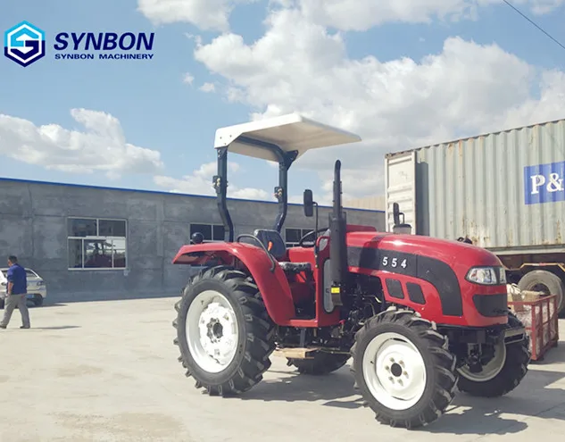 SYNBON Новый 55HP 4*4 колесный трактор сельскохозяйственный гидравлический мини