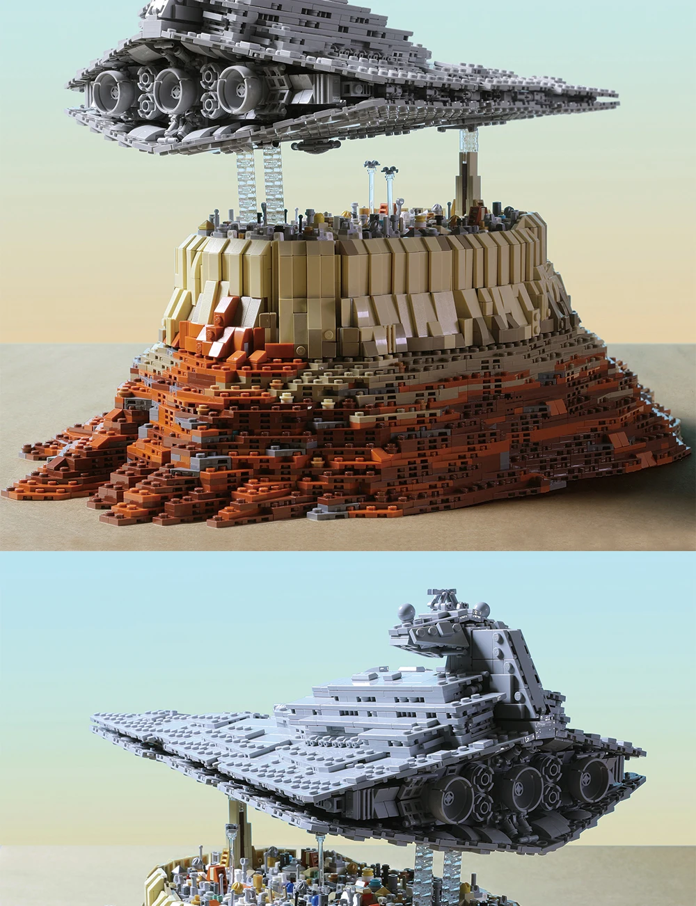BuildMoc звездный Круизный корабль войны Империя над джедха город MOC 5000 шт Строительный Блок игрушка для Рождественский подарок