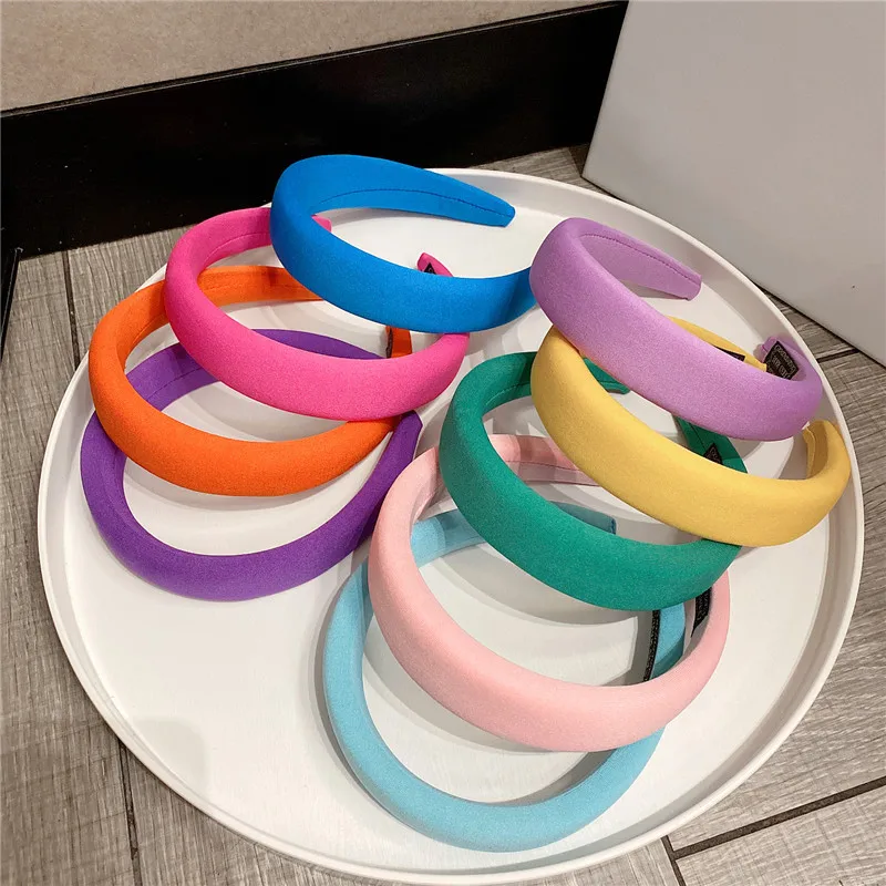 

Korean Style Candy Color Hair Band Solid Color Wide-brimmed Face Wash Headband Headwear for Women Fashion Hair Accessories