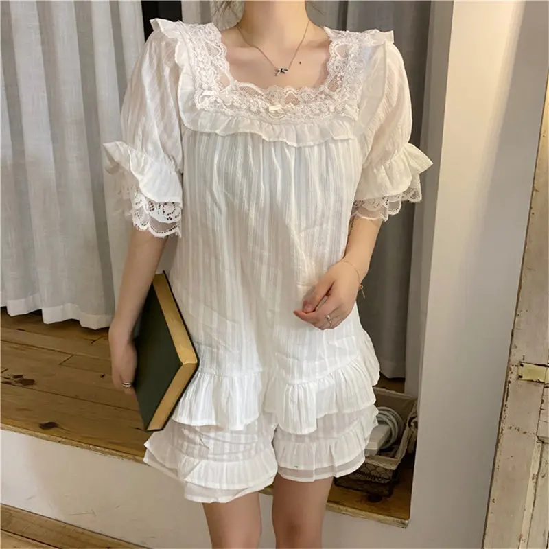 Костюм Пижамный Alien Kitty женский в дворцовом стиле шикарный кружевной комплект для