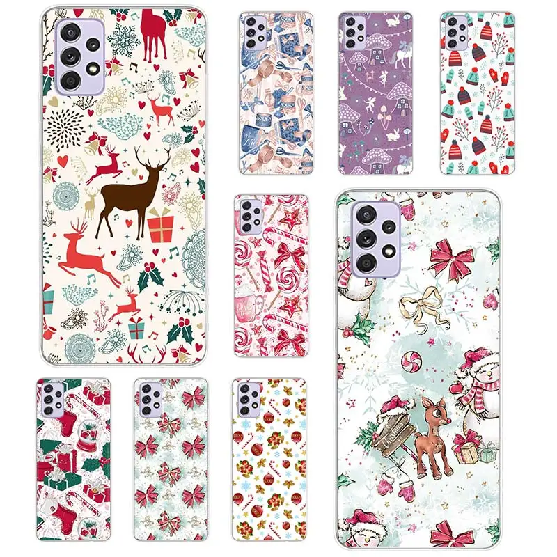

Merry Christmas Happy Phone Case Funda For Samsung Galaxy A52 A51 A71 A72 A22 A32 A12 A42 A50 A21S A31 A41 A11 A01 Cover Coque