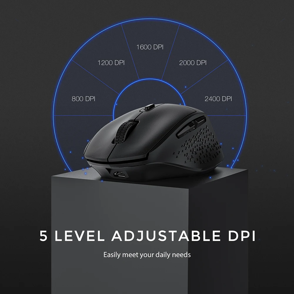 Мышь Компьютерная VicTsing PC262 2 4 ГГц 6 кнопок 2400DPI