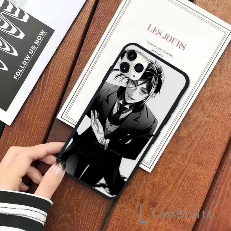 

Japanese anime Black Butler Phone Cases for iPhone 11 12 pro XS MAX 8 7 6 6S Plus X 5S SE 2020 XR Soft silicone
