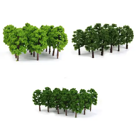 60 шт., модель деревьев, лесные аксессуары, масштаб n, 1, 150, поезд, железная дорога, пейзаж, диорама или макет