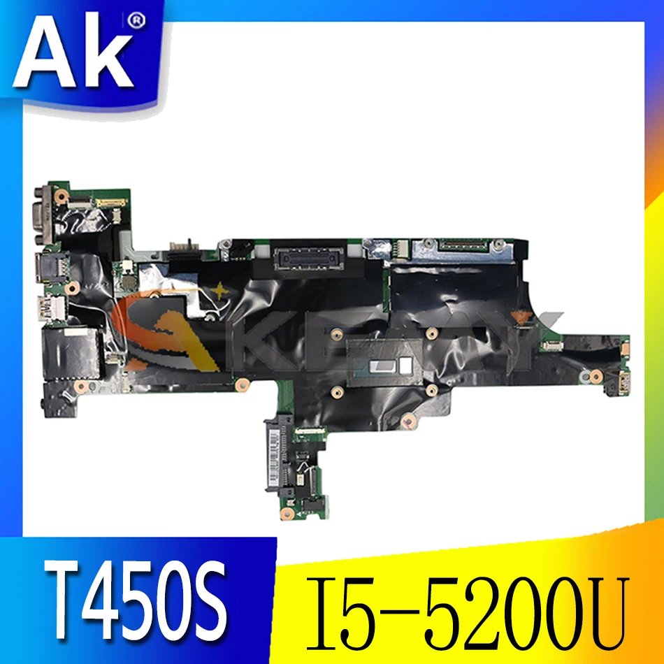 

Akemy FRU 00HT736 00HT737 00HT738 For Lenovo Thinkpad T450S Laptop Motherboard AIMT1 NM-A301 CPU I5 5200U 4G RAM Work