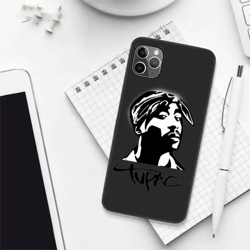 

Rapper 2Pac Tupac Shakur Phone Case for iPhone 12 11 mini pro XS MAX 8 7 6 6S Plus X 5S SE 2020 XR