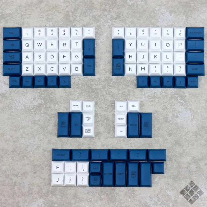 Ergodox keycap DSA height ergo 95 клавиш разделение двух рук клавиатура сублимационный процесс
